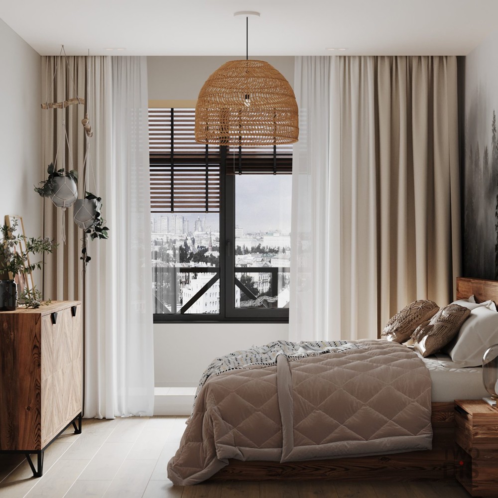 Дизайн интерьера квартиры ЖК Ариосто - спальня двухкомнатной квартиры, Санкт-Петербург